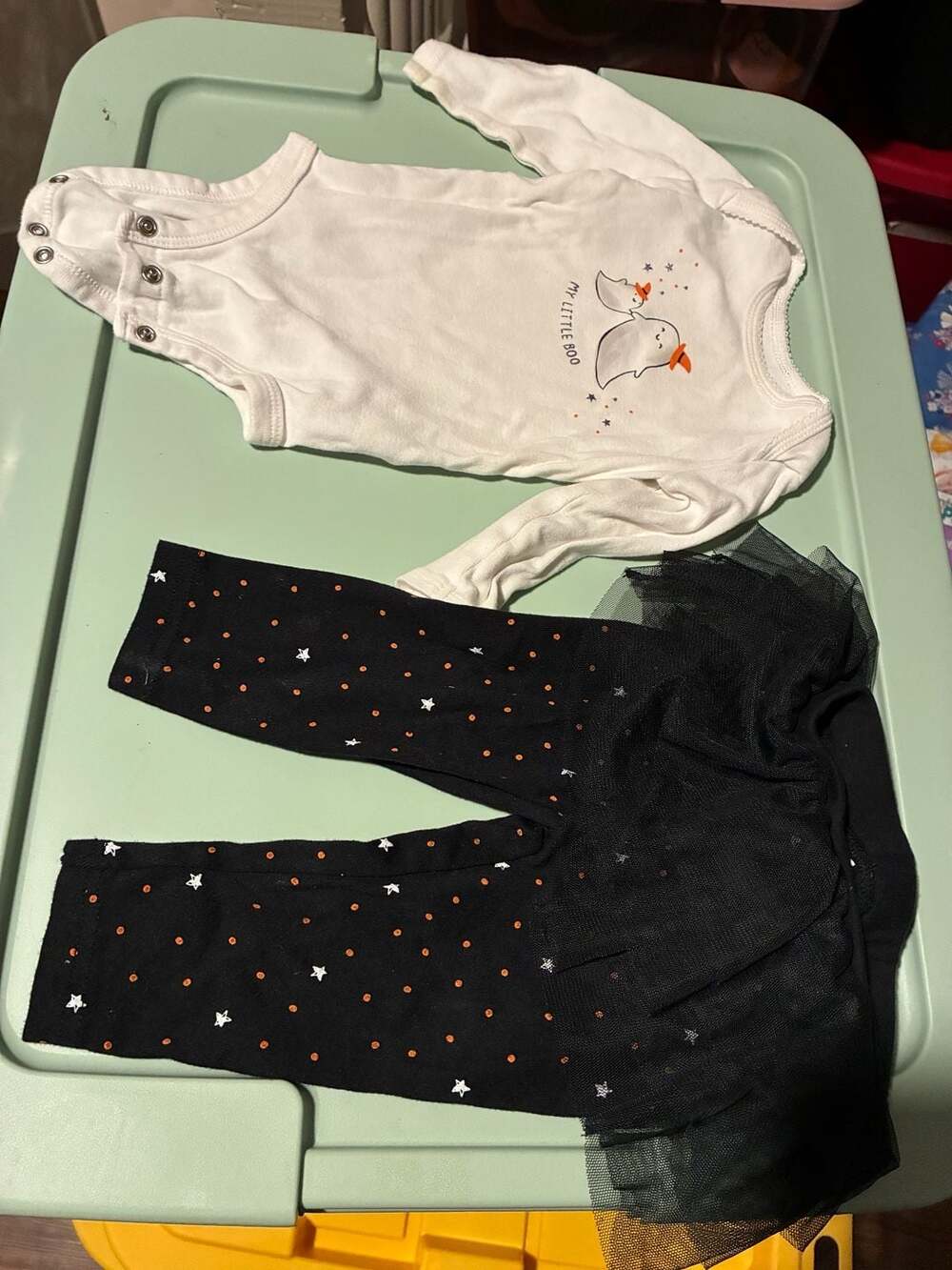 Carter's Just One You My Little Boo Halloween Ghost Bodysuit and Tutu Pants Set